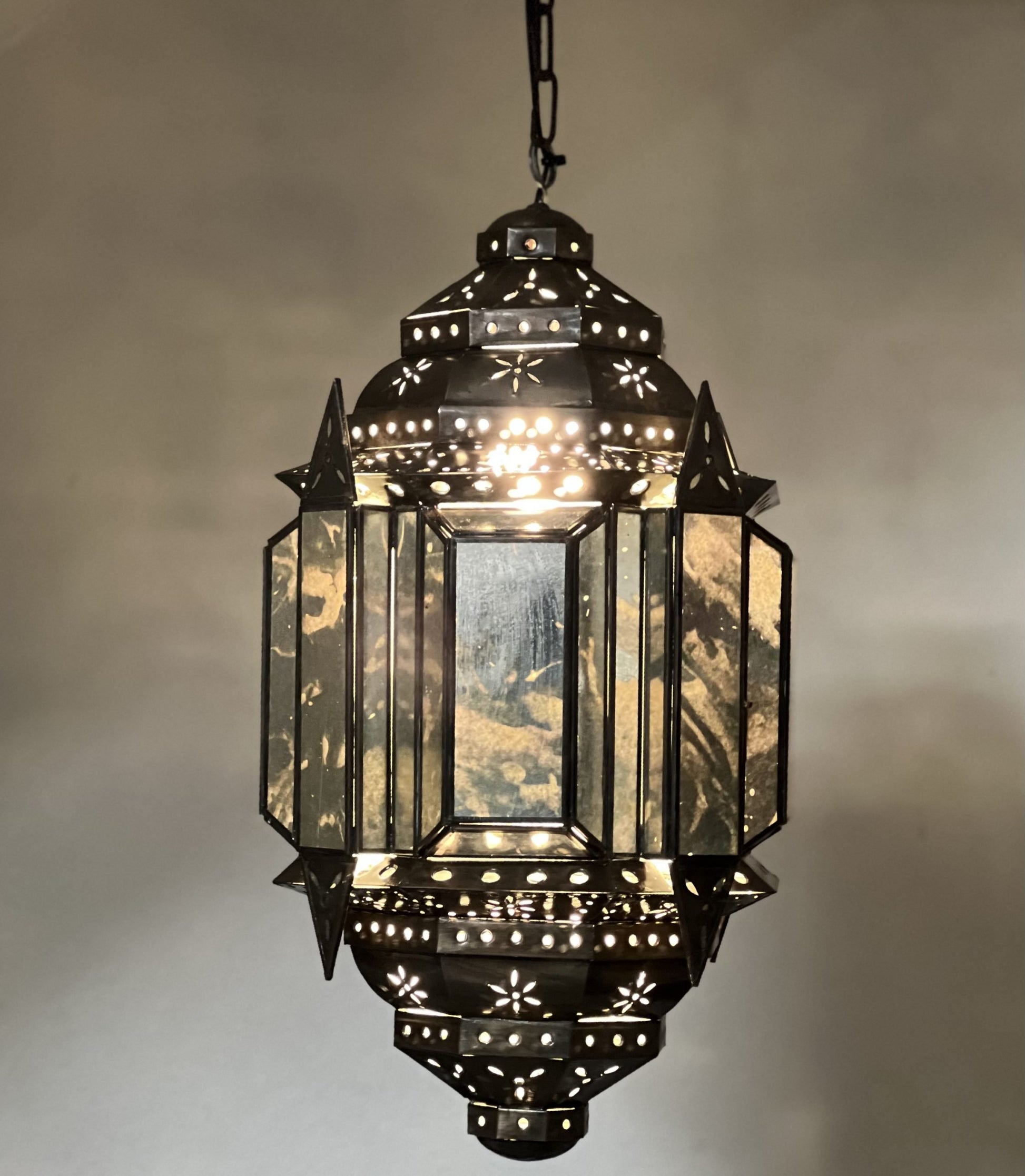 Beautiful Farol Principe Old Aged Glass Hanging Lamp 2 image 2