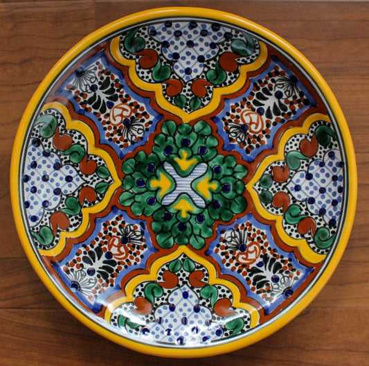 Colorful Talavera Pottery Plate - D14 image 0