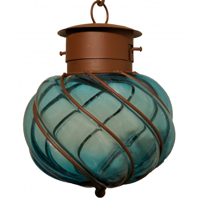 Colorful Glassblowing Lighting &#8220;Churumbela-Large&#8221; - Aquamarine image
