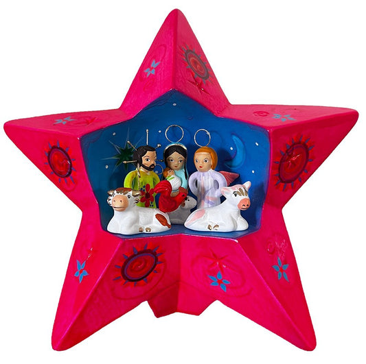 Religious Nativity Star Sky Fuchsia image 0