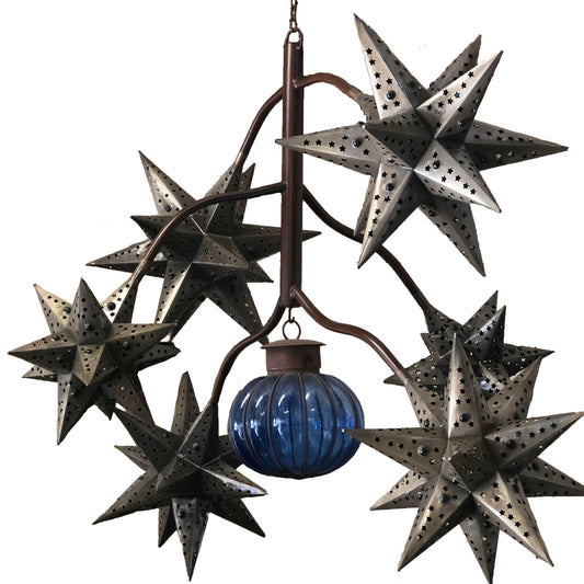 Stars Chandelier With Blown Glass image 0