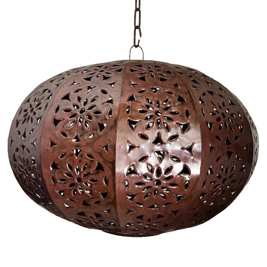 Punched Tin Pendant Lighting Oval Shape image 0