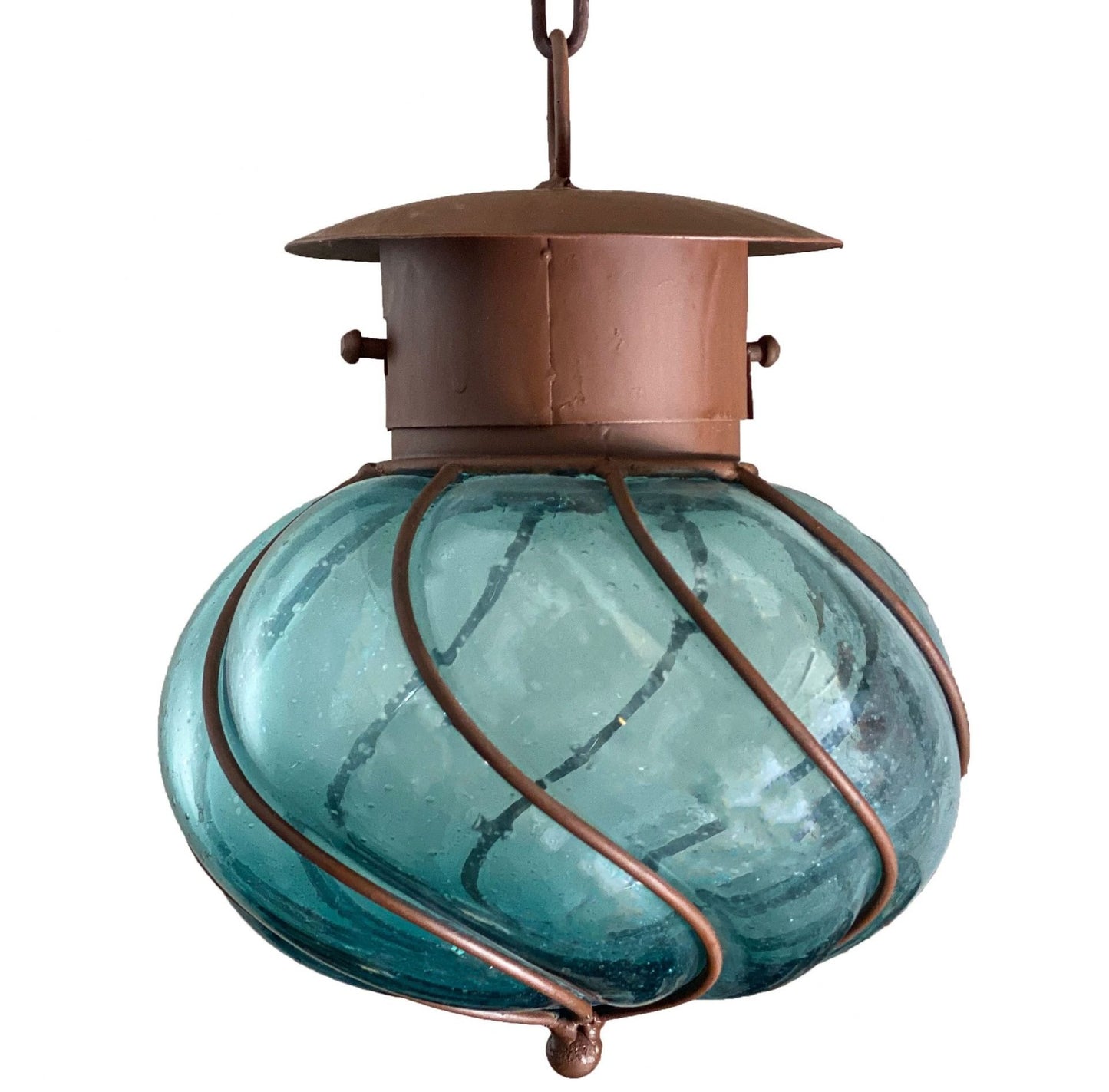 Beautiful Blown Glass Lamp &#8220;Churumbela-Small&#8221; - Aquamarine image