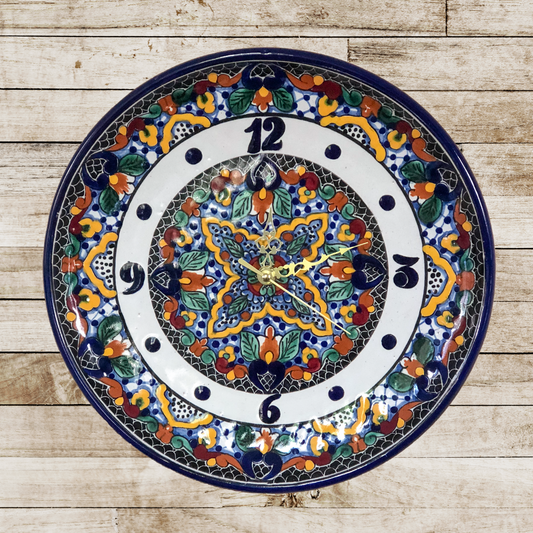 Beautiful Talavera Pottery Clock - 30cm image 0
