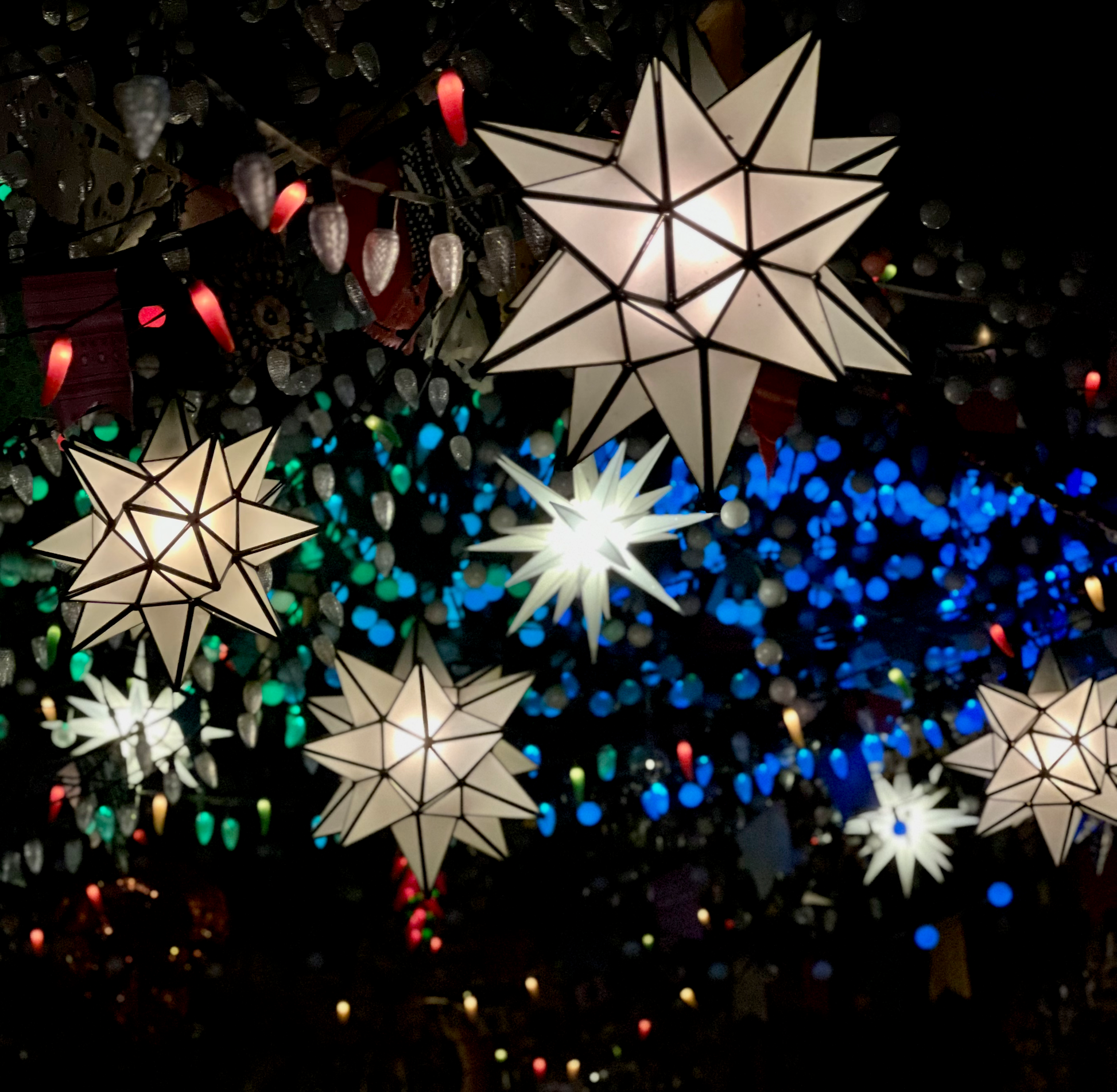 Elegant Frosted Glass Pendant Star 11", 13"and 16"- Frosted Glass Moravian Star image 3