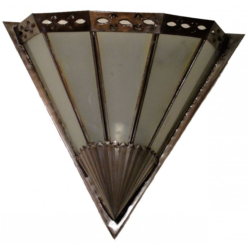 "Abanico" Frosted Glass Sconce image 0
