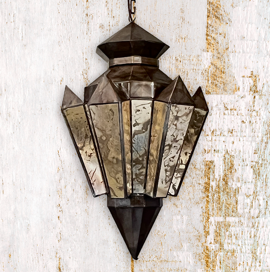 Beautiful Old Mirrored Glass Lighting 24in image 0