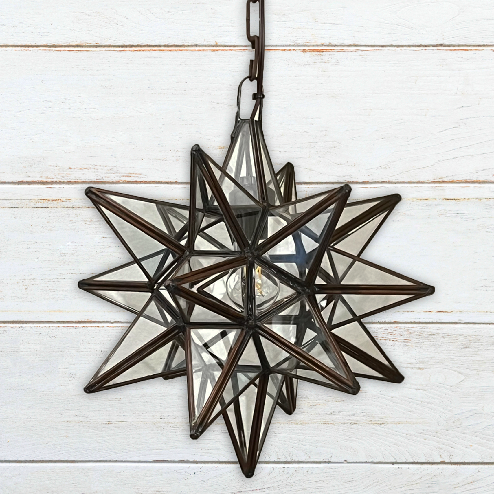 Beautiful Clear Glass Hanging Star 3 Sizes image 0