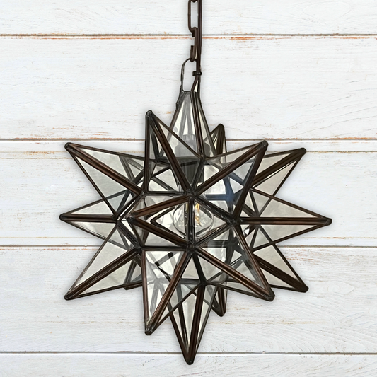 Beautiful Clear Glass Hanging Star 3 Sizes image 0