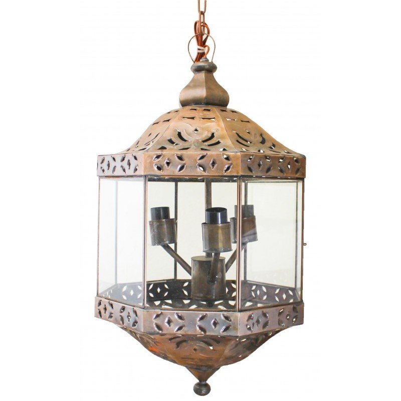 Beautiful Farol Churumbela Clear Glass Lighting 20" image 0
