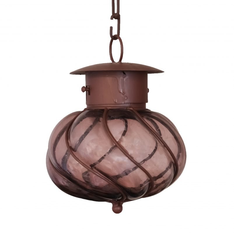 Beautiful Blown Glass Lamp &#8220;Churumbela-Small&#8221; - Amethyst image