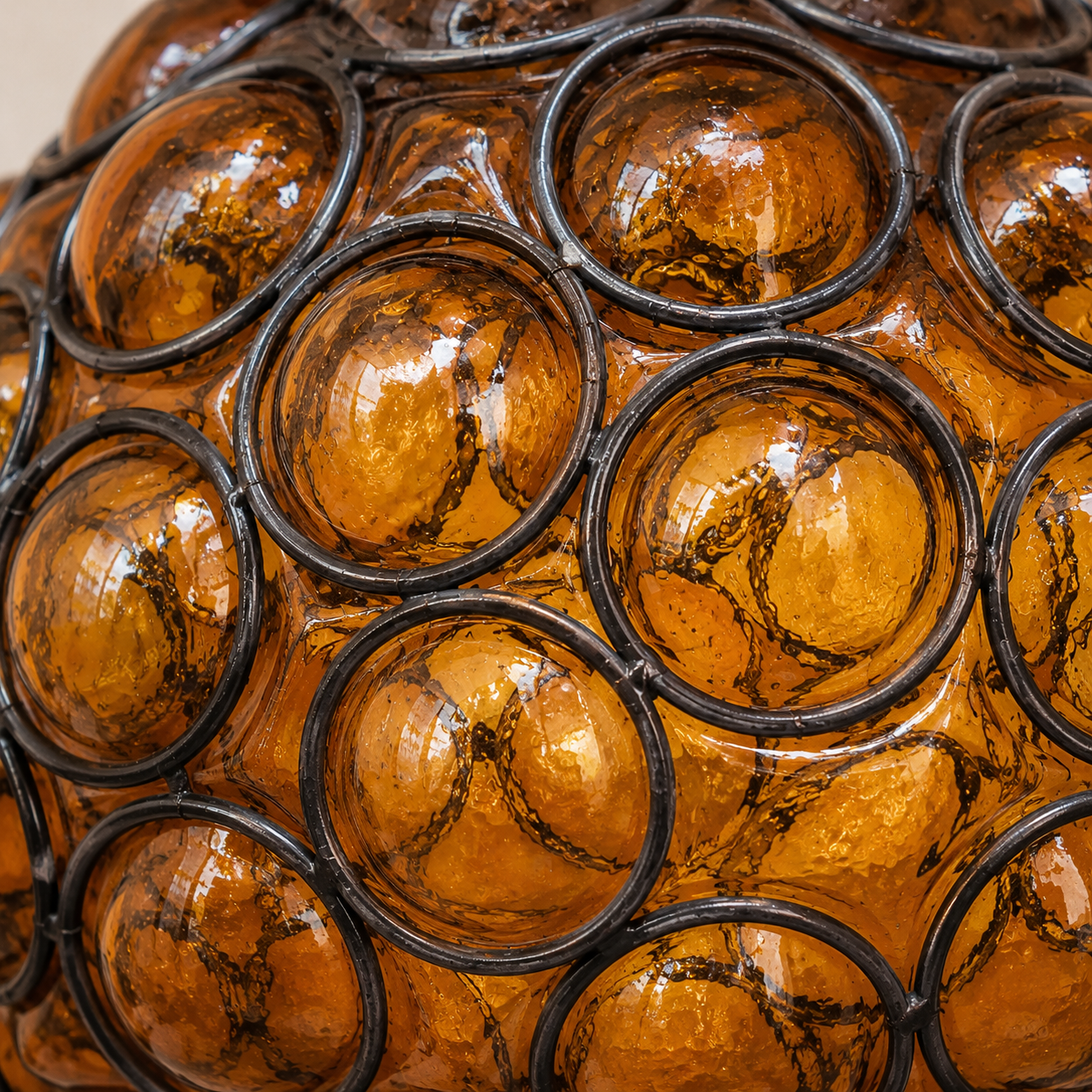 Blown Glass Pendant Lamp – "Calabaza Bolitas"