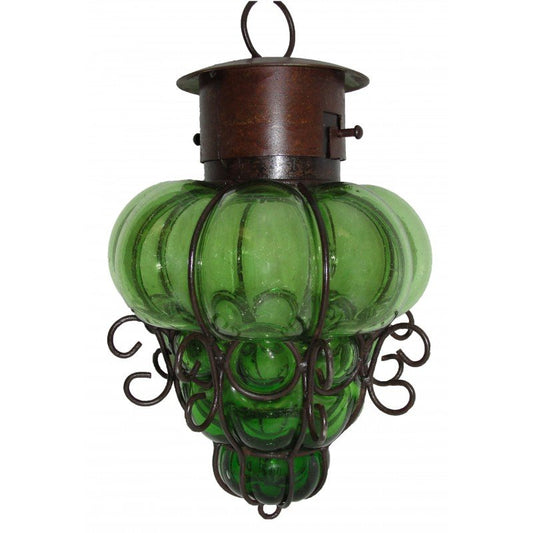 Colorful Blown Glass Pendant Lamp “Reyna-Small” image 0