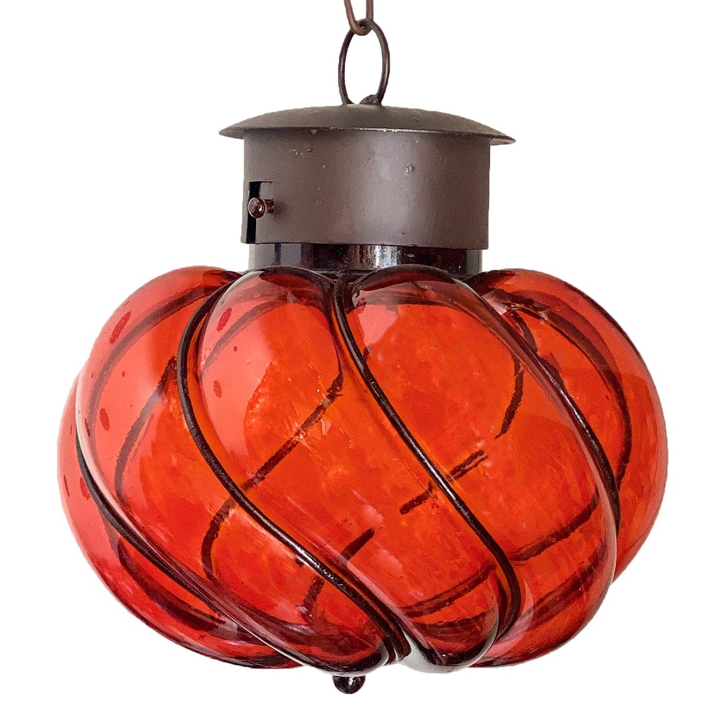 Colorful Glassblowing Lighting &#8220;Churumbela-Large&#8221; - Orange image