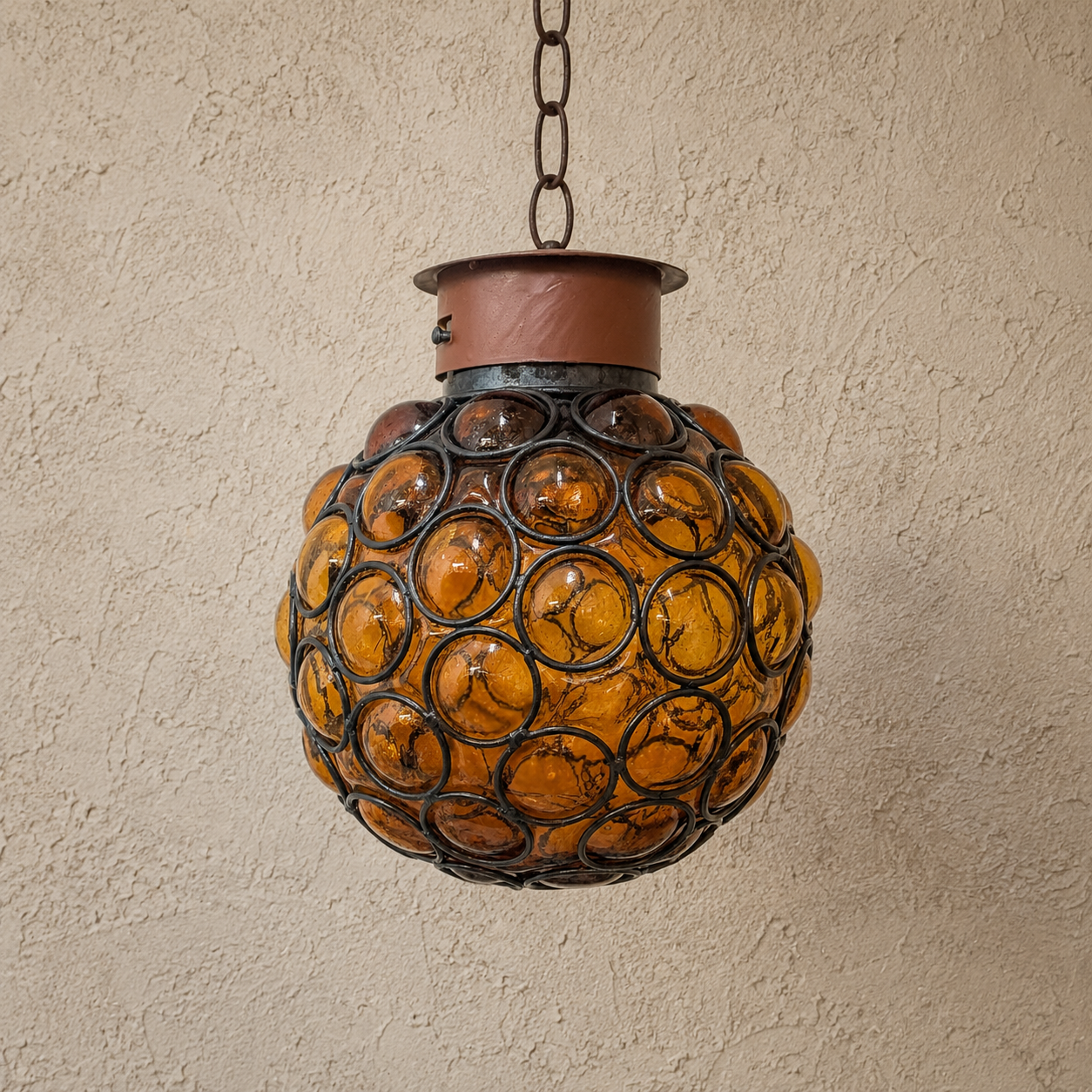 Blown Glass Pendant Lamp – "Calabaza Bolitas"