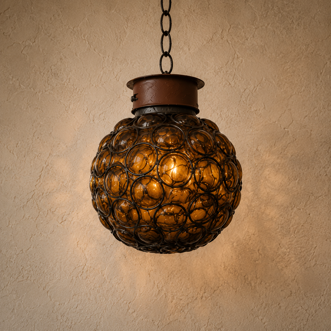 Blown Glass Pendant Lamp – "Calabaza Bolitas"