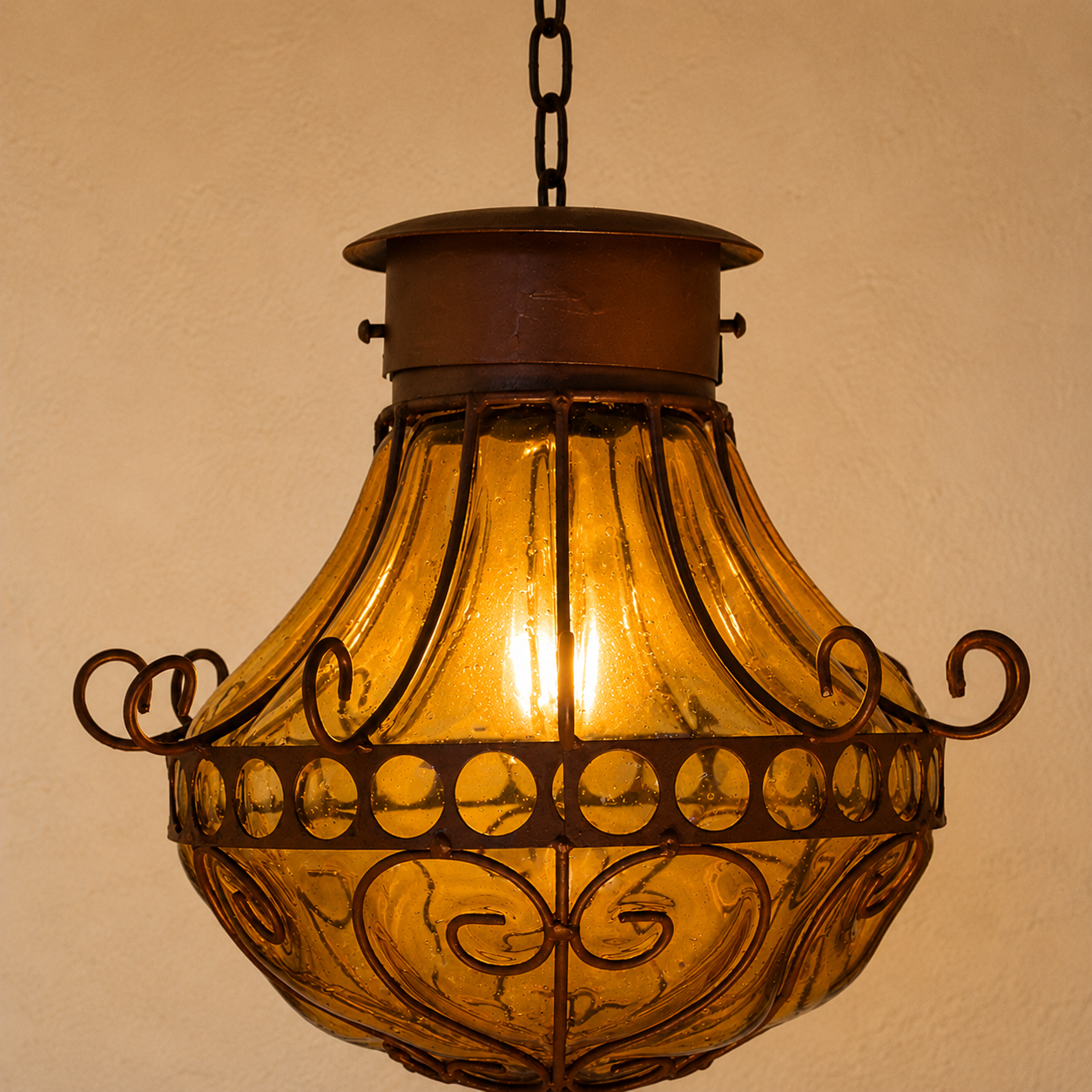 Blown Glass Pendant Lamp – "Candil Large"