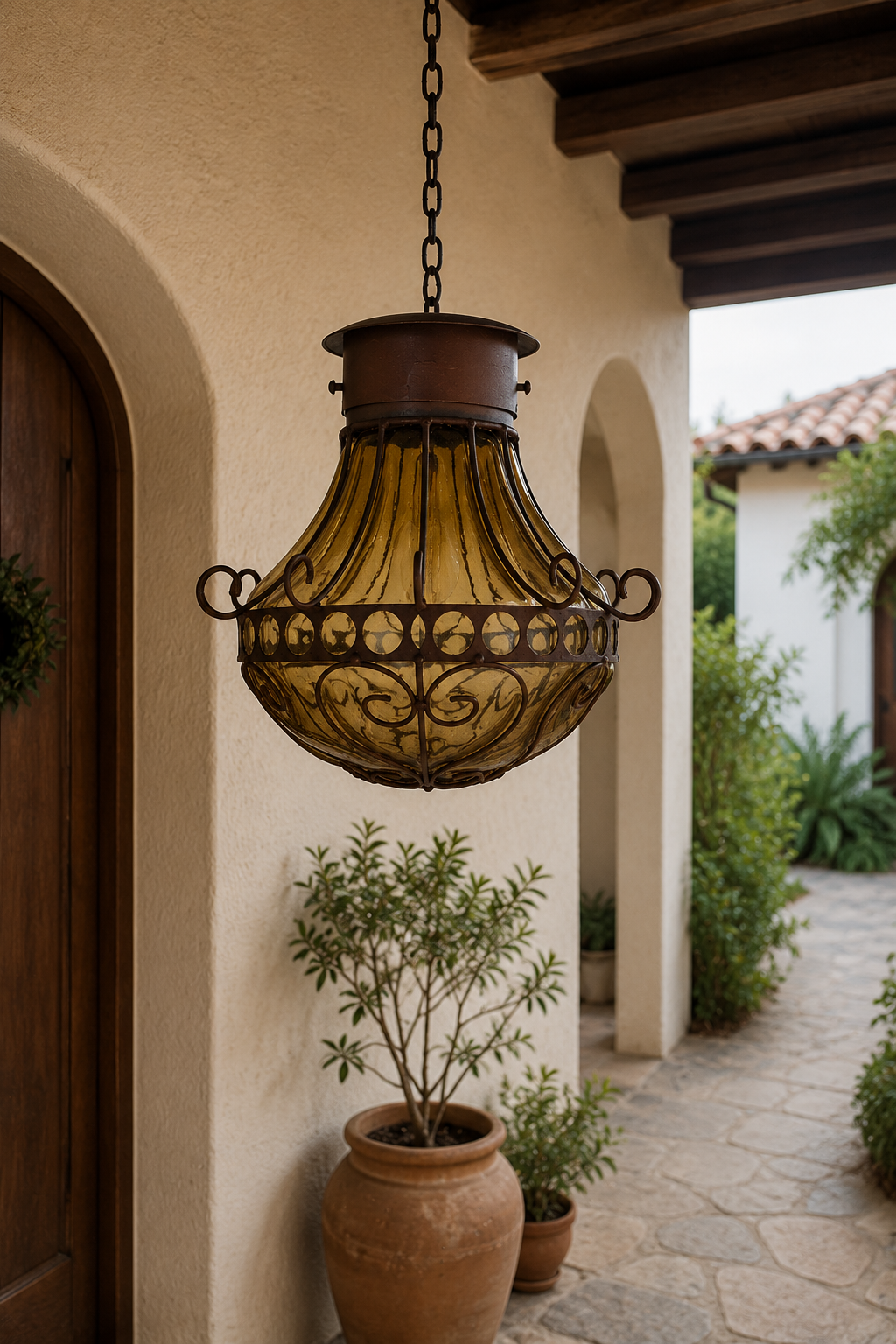 Blown Glass Pendant Lamp – "Candil Large"
