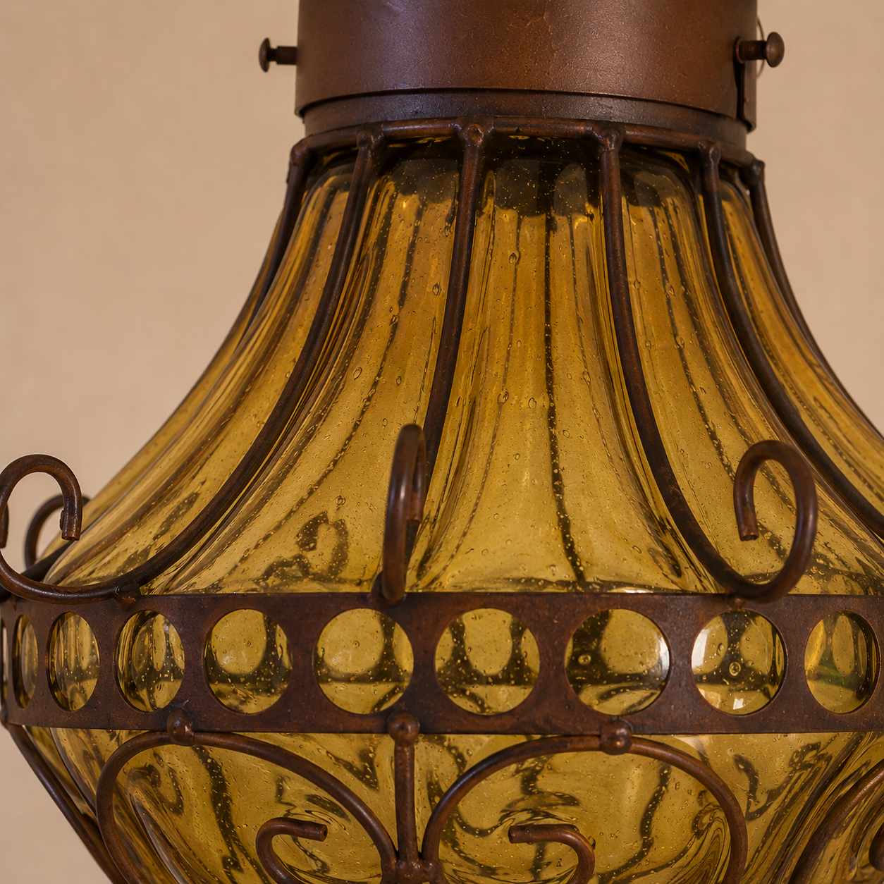 Blown Glass Pendant Lamp – "Candil Large"