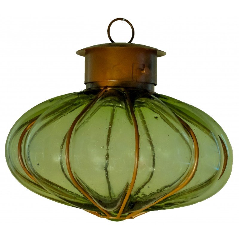 Glassblowing pendant lighting &#8220;Platillo-Large&#8221; - Green image