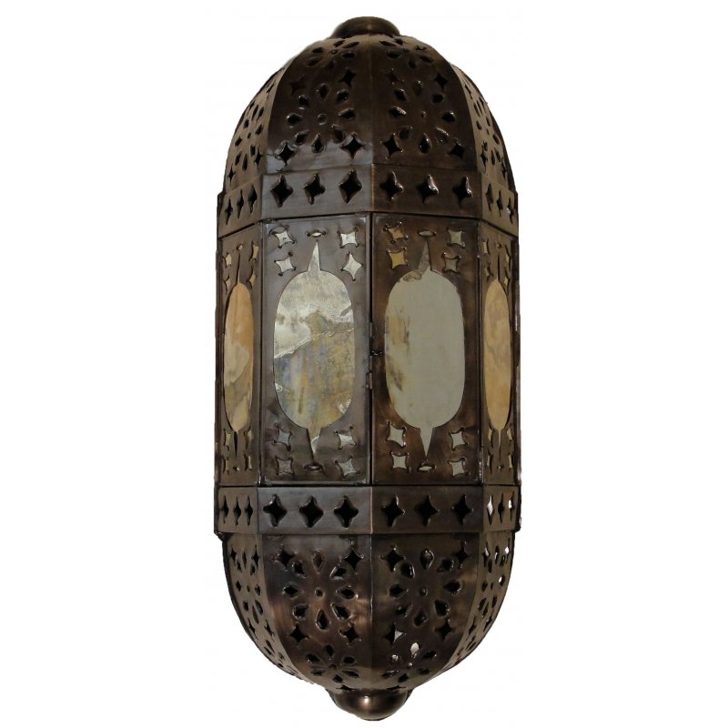 "Hexagonal" Tin and Glass Sconce image 0