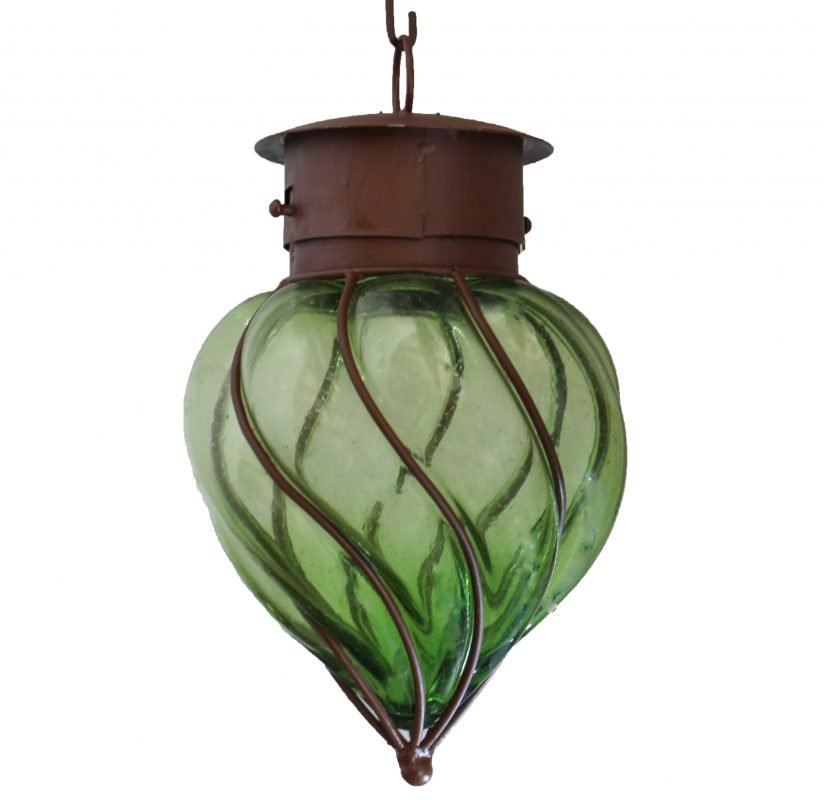 Beautiful Blown Glass Pendant Lamp Flama 2 - Green image