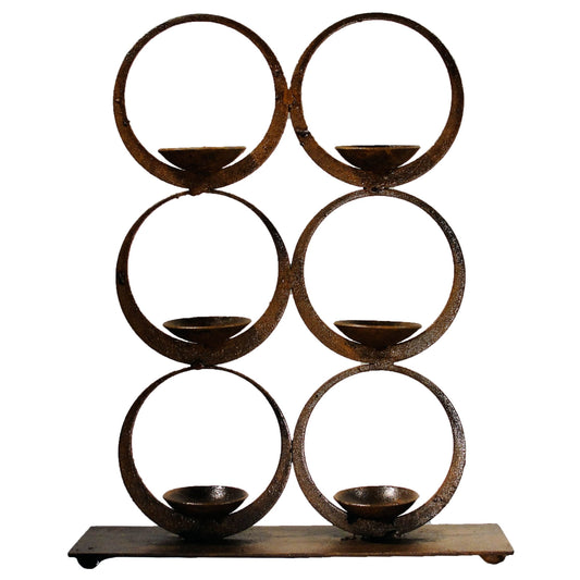 "6 Aros" Iron Plate Candle Holder image 0