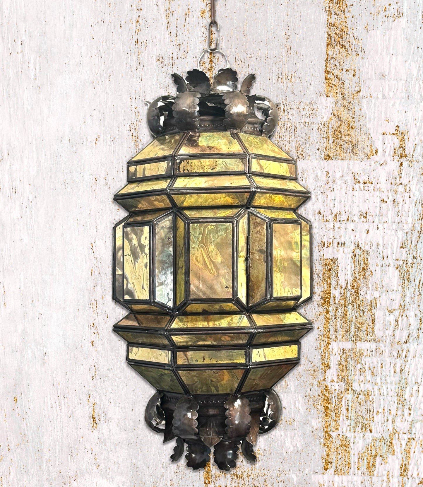 Almendra Pendant Lamp – Punched Tin & Old Mirror Glass