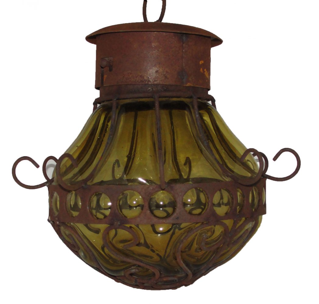 Beautiful Blown Glass Lighting &#8220;Candil-Small&#8221; 10&#8243; - Amber image