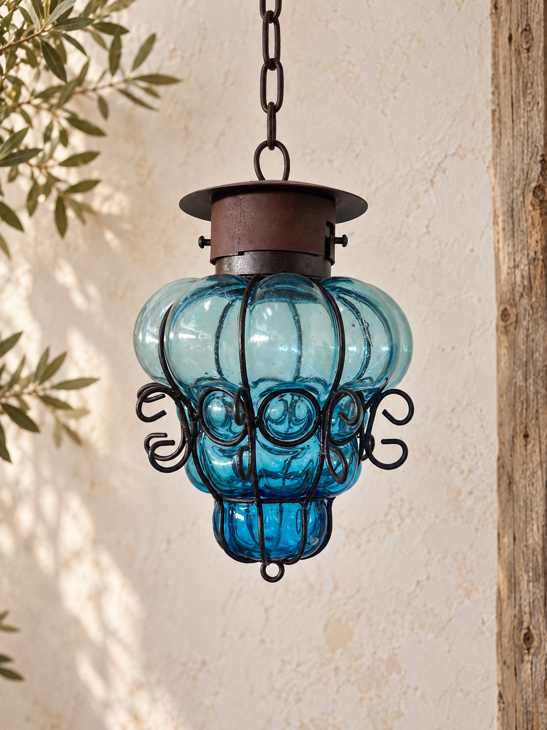 Blown Glass Pendant Lamp – "Reyna Small"