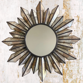 Sun Old Glass Mirror